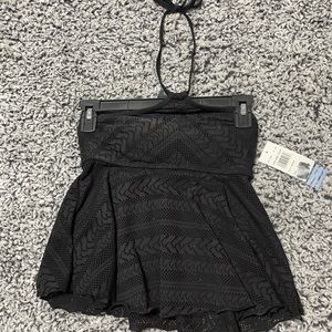 Black mesh tanking top
